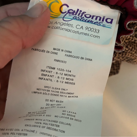 California Costumes Infant Plaid Scarecrow Outfit Halloween - Picture 4 of 5